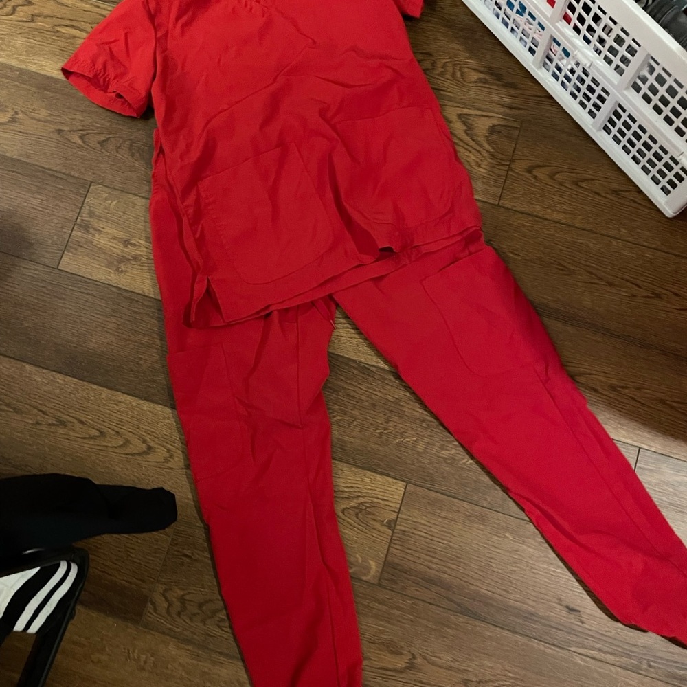 Red Women's Pants & Jumpsuit Set